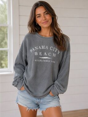 Earthbound Trading Co PCB Corded Ribbed Sweatshirt Large #GT18